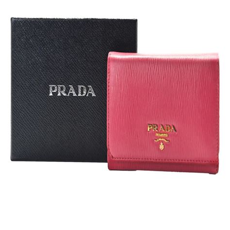 Prada Vitello Move Leather Trifold Wallet 